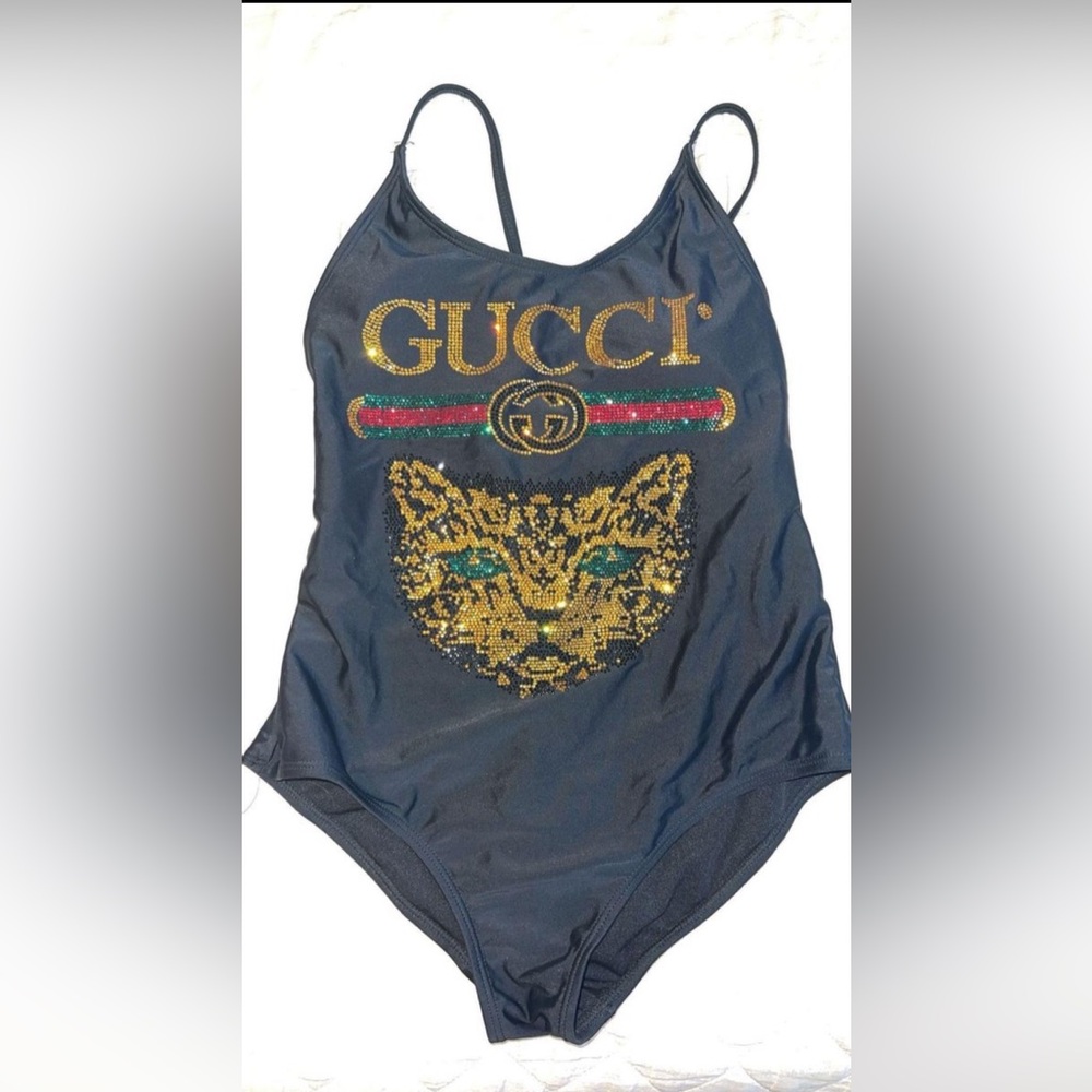 Rhinestone Gucci one piece